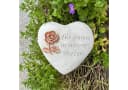 Radami Grabherz Steinguss Grau Weiß Rost 3D Rose Spruch Bild 2