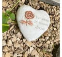 Radami Grabherz Steinguss Grau Weiß Rost 3D Rose Spruch Bild 3