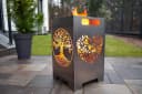 tuning-art Feuerkorb FK01-H45 Feuertonne Rostpatina Massiv Bild 4