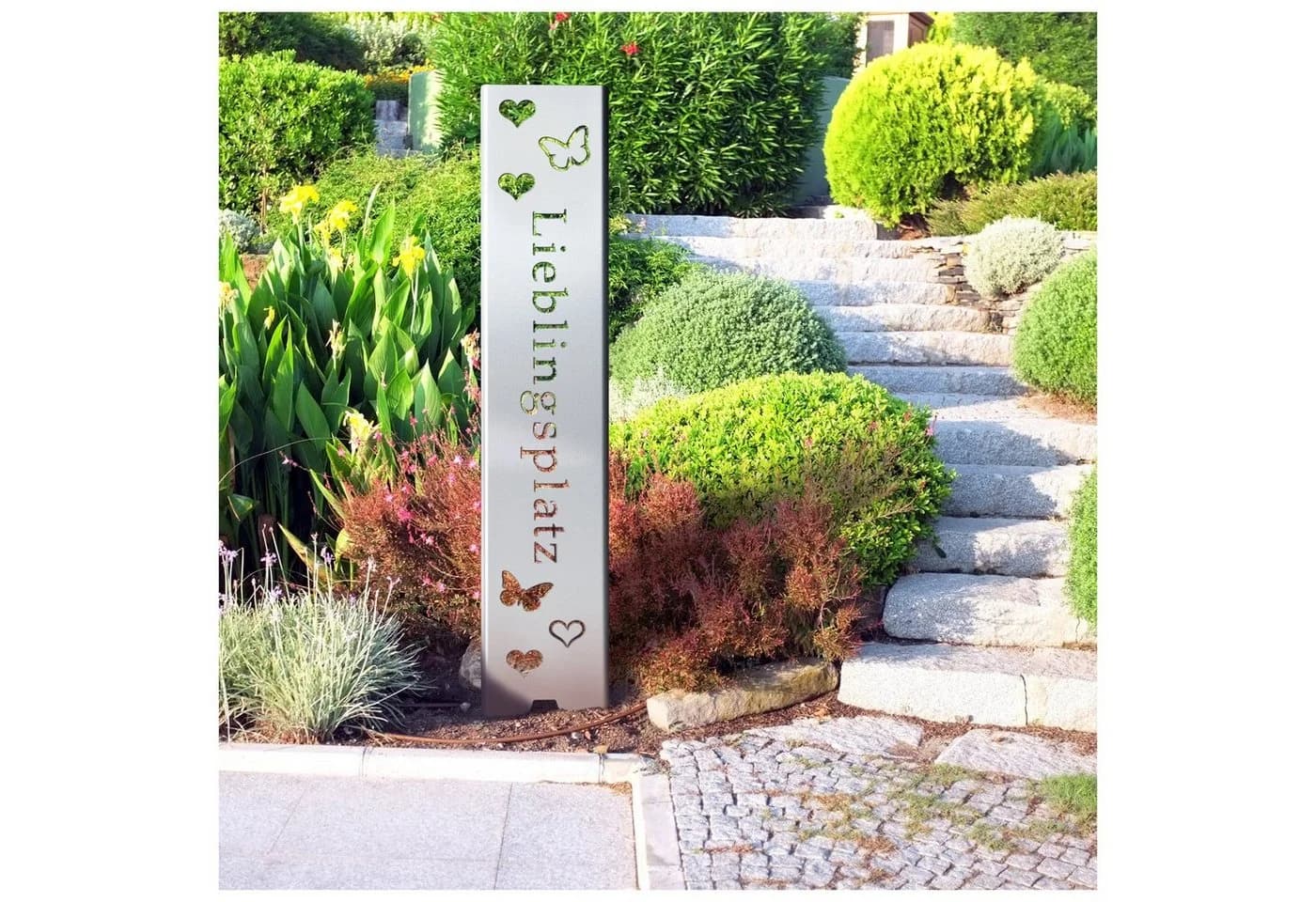 tuning-art Gartenstecker EW103-E Gartenschild Lieblingsplatz Edelrost