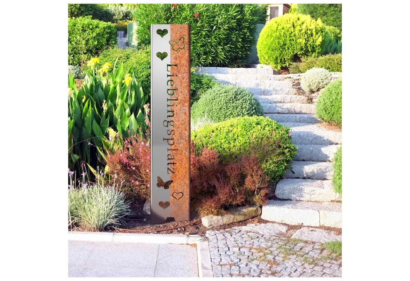 tuning-art Gartenstecker EW103-E Gartenschild Lieblingsplatz Edelrost - Bild 2