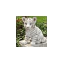 Dazikemo Dekofigur Gartenfigur weißer Tiger Kunststein Bild 1