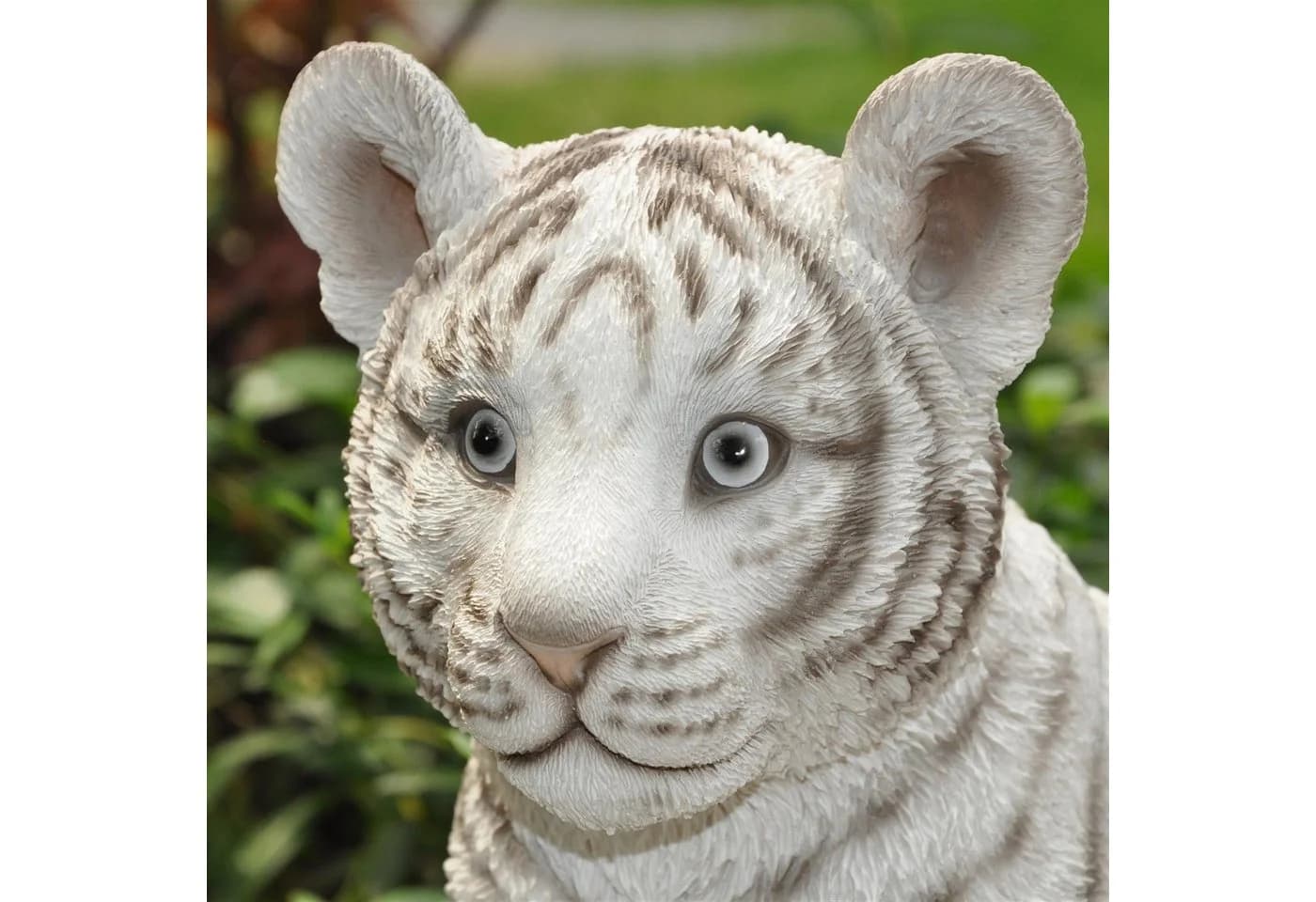 Dazikemo Dekofigur Gartenfigur weißer Tiger Kunststein - Bild 5