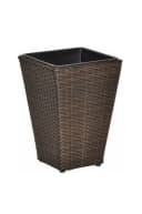 dazikemo Blumenkasten Sanssouci Poly Rattan Braun 40 cm Bild 2