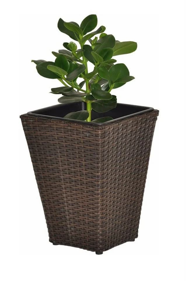 dazikemo Blumenkasten Sanssouci Poly Rattan Braun 40 cm - Bild 3