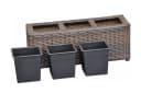 dazikemo Blumenkasten 3er Set Polyrattan Braun Bild 3