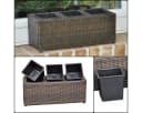 dazikemo Blumenkasten 3er Set Polyrattan Braun Bild 4