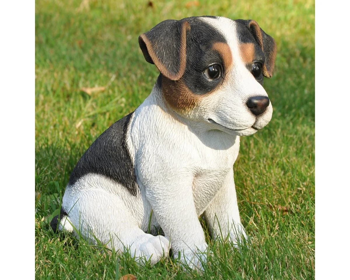 dazikemo Gartenfigur Jack Russel Detailgetreu Kunststein - Bild 2