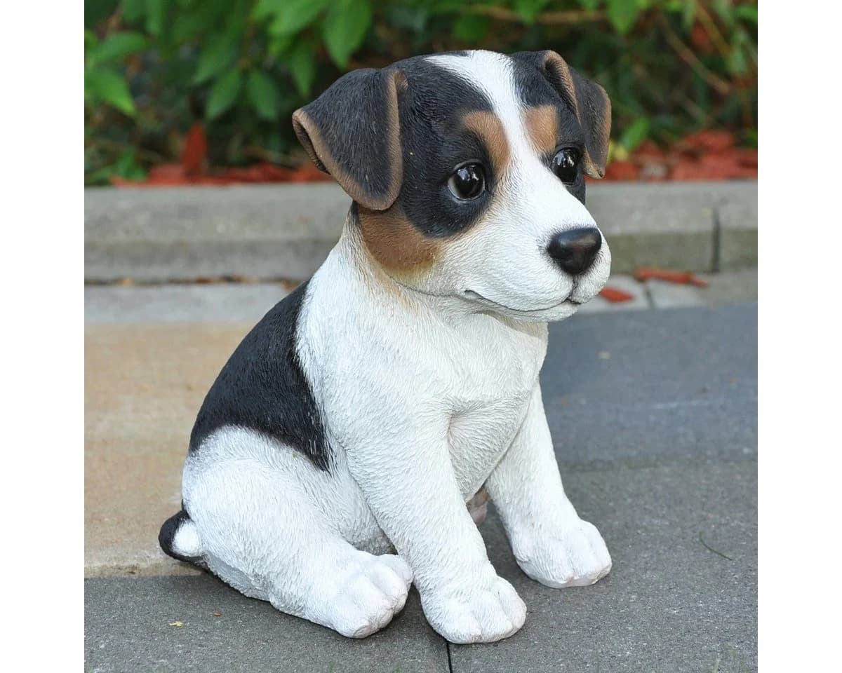 dazikemo Gartenfigur Jack Russel Detailgetreu Kunststein - Bild 5