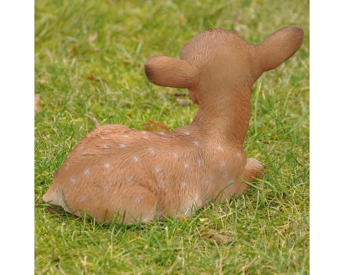 dazikemo Gartenfigur Liegendes Reh Rehkitz Kunststein - Bild 3