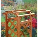 Melko Blumenbogen 2er Set mit Pflanzkasten Hellbraun Holz Bild 4
