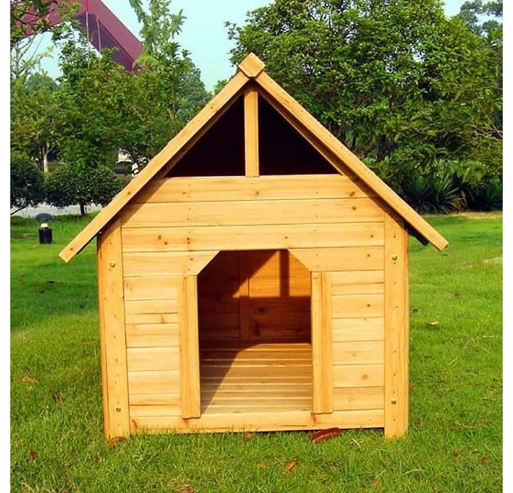 Melko Hundehütte Wetterfest Blockhaus Stil - Bild 3