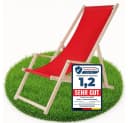 Melko Klappbare Gartenliege aus Holz mit verstellbarer Rückenlehne Rot Bild 2