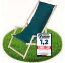 Melko Klappbare Gartenliege aus Kiefernholz mit verstellbarer Rückenlehne Bild 2