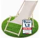 Melko Klappbare Gartenliege Holz Verstellbare Rückenlehne Bild 2