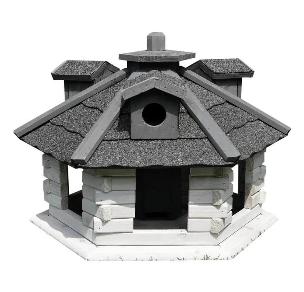 Melko Vogelhaus 48 cm mit Futtersilo Fichtenholz - Bild 5