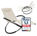Melko Relaxliege Faltbar mit Kissen Beige Bild 2