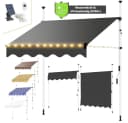 Melko Klemmmarkise mit LED Grau/Weiß Aluminium Bild 2