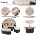 Melko Gartenlounge-Set Polyrattan Sonneninsel 180cm Bild 4