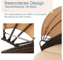 Melko Gartenlounge-Set Polyrattan Sonneninsel 180cm Strandkorb Set Bild 3