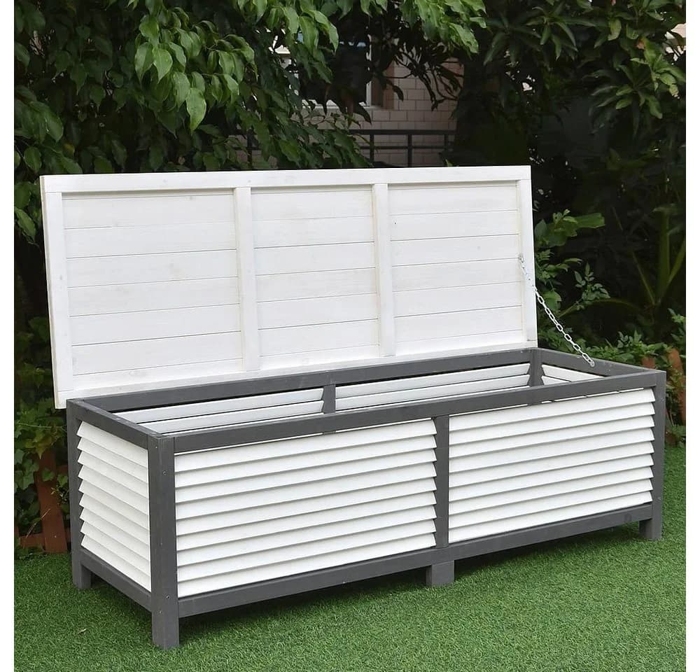 Melko Gartenbox 140cm Aufbewahrungsbox Fichtenholz
