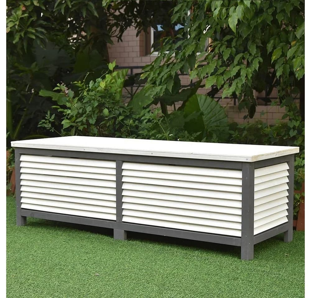 Melko Gartenbox 140cm Aufbewahrungsbox Fichtenholz - Bild 3