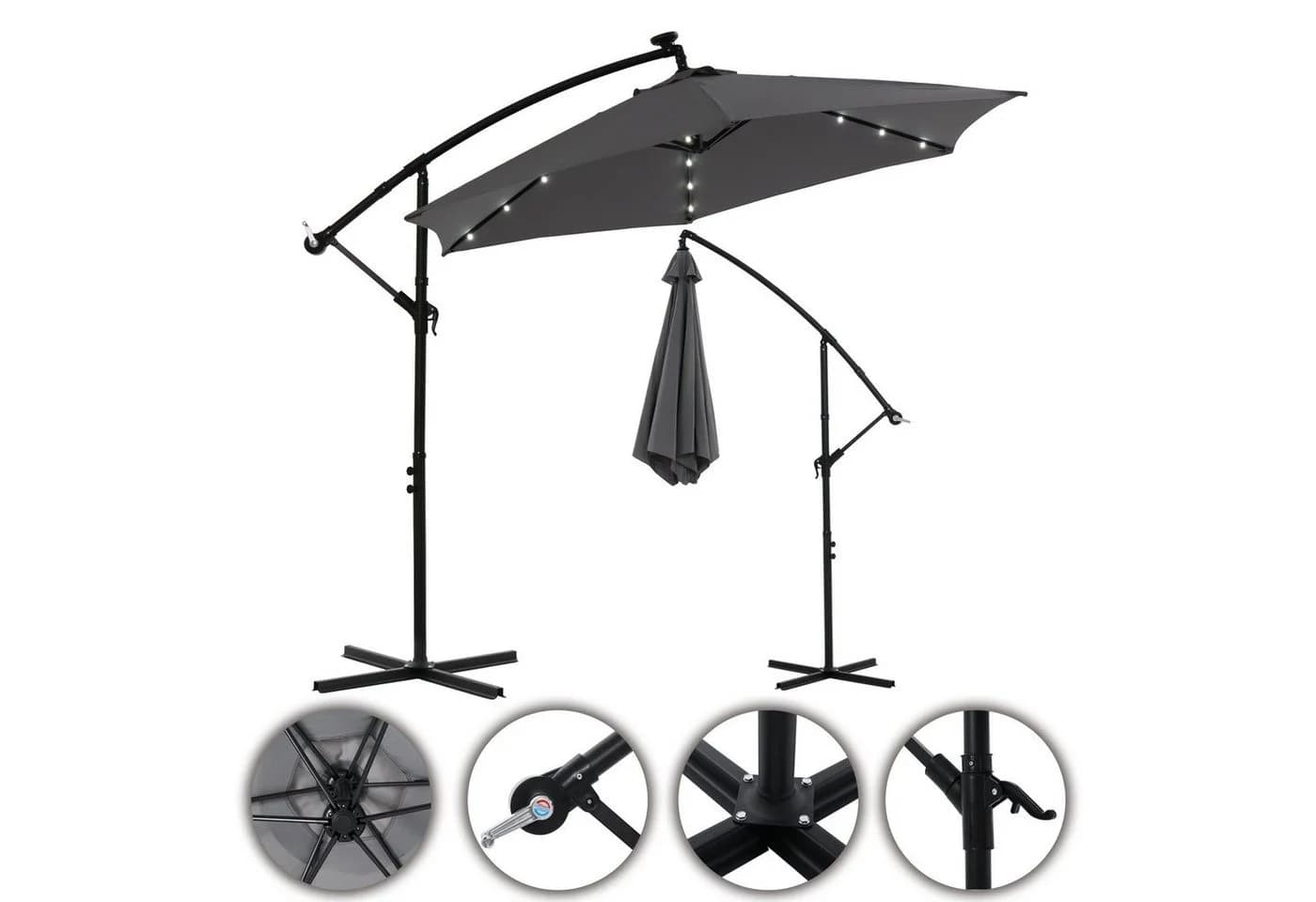 Melko Sonnenschirm 350 cm mit LED-Beleuchtung - Bild 4