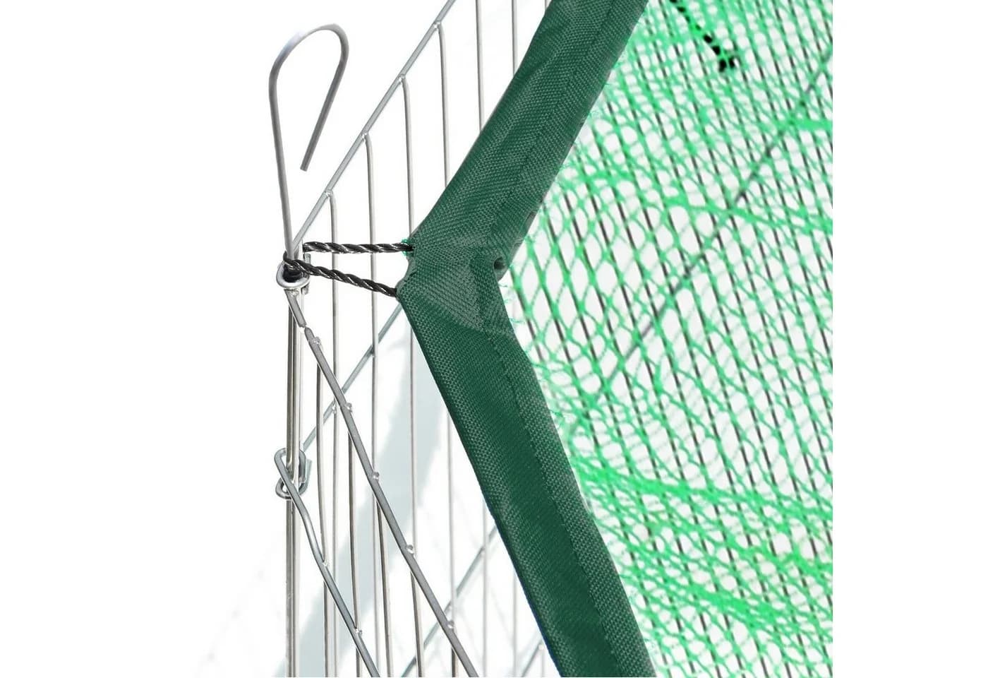 Melko Freigehege Grün Stahl Erweiterbar mit Schutznetz - Bild 3