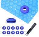 Melko Pool-Abdeckplane Solarfolie mit 10 Ösen PVC Blau/Schwarz Bild 1