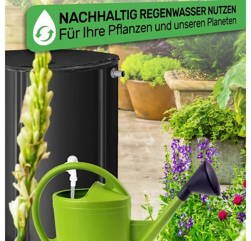 Melko Regentonne 100 Liter Schwarz