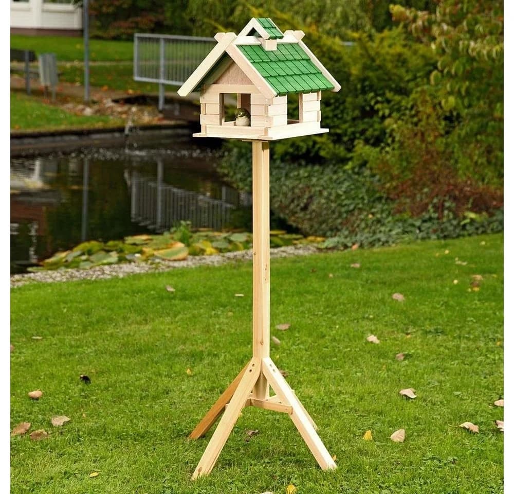 Melko Vogelhaus aus Holz Grün/Weiß 44cm - Bild 5