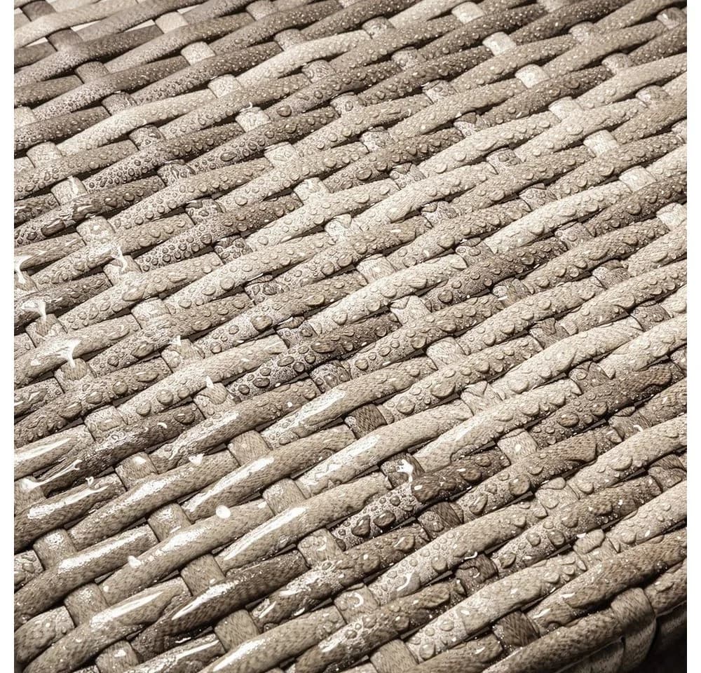 Melko Gartenbank Polyrattan Grau Grau Schwarz Braun mit Kissen - Bild 5
