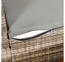 Melko Gartenlounge-Set 2-tlg. Beige Polyrattan Sofa mit Ottomane Bild 4