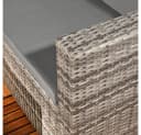 Melko Gartenlounge-Set 2-tlg. Beige Polyrattan Sofa mit Ottomane Bild 5