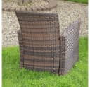 Melko Gartensessel Polyrattan Braun Hochlehner mit Kissen Bild 4