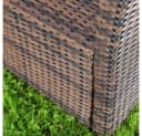 Melko Gartensessel Polyrattan Braun Hochlehner mit Kissen Bild 5