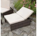 Melko Gartenlounge-Set 2 Sessel Tisch Braun Polyrattan Bild 4