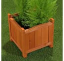 Melko Pflanzkübel Blumenkasten Blumentopf Pflanztrog aus Holz in Braun Bild 1
