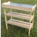 Melko Pflanztisch Gartentisch mit Ablage & Haken Fichtenholz Bild 1