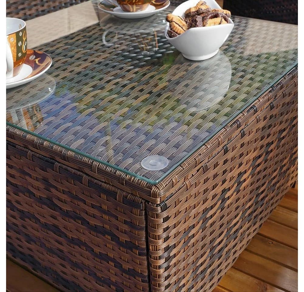 Melko Gartenlounge-Set 8-tlg. Polyrattan Lounge mit Kissen - Bild 5