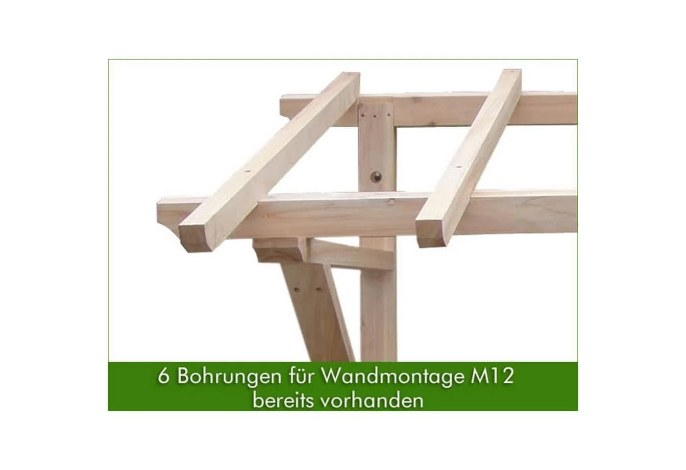 Melko Pultvordach Haustürvordach Holz 205 cm - Bild 4