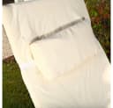 Melko Gartenliege Polyrattan mit Kissen & Kopfstütze Braun Bild 3