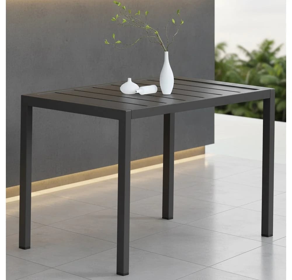 Melko Aluminium Beistelltisch Rechteckig Terrassentisch - Bild 2