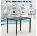 Melko Aluminium Beistelltisch Rechteckig Terrassentisch Bild 3