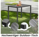 Melko Aluminium Beistelltisch Rechteckig Terrassentisch Bild 5