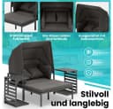 Melko Gartenlounge-Set Sonneninsel inkl. Sonnendach Aluminium Grau Bild 4