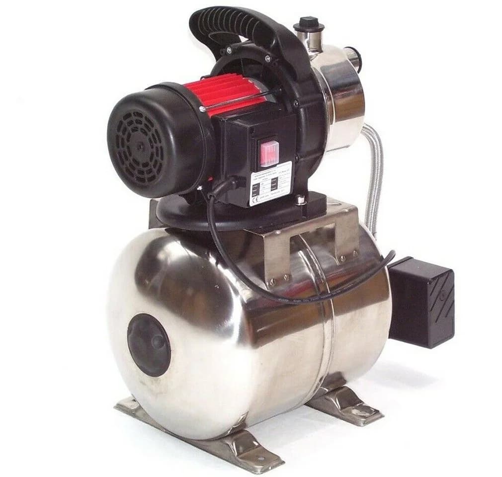 Apex Edelstahl Hauswasserwerk 1200W 3800L/h Gartenpumpe mit Druckkessel - Bild 4