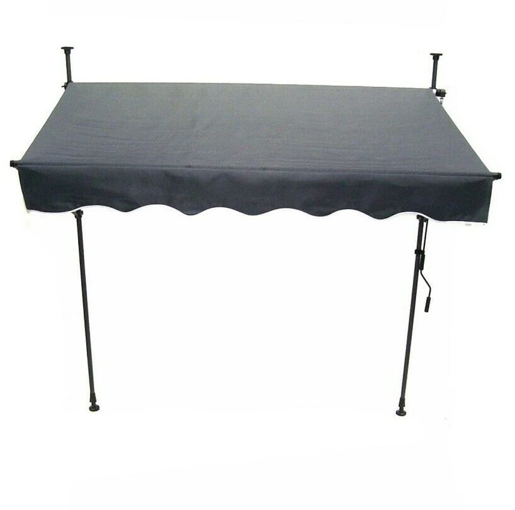 Apex Klemmmarkise 350cm Anthrazit mit Handkurbel - Bild 3