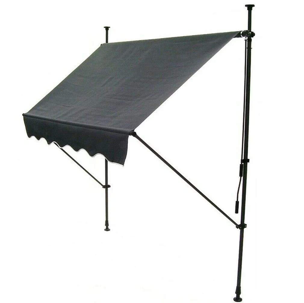 Apex Klemmmarkise 350cm Anthrazit mit Handkurbel - Bild 5