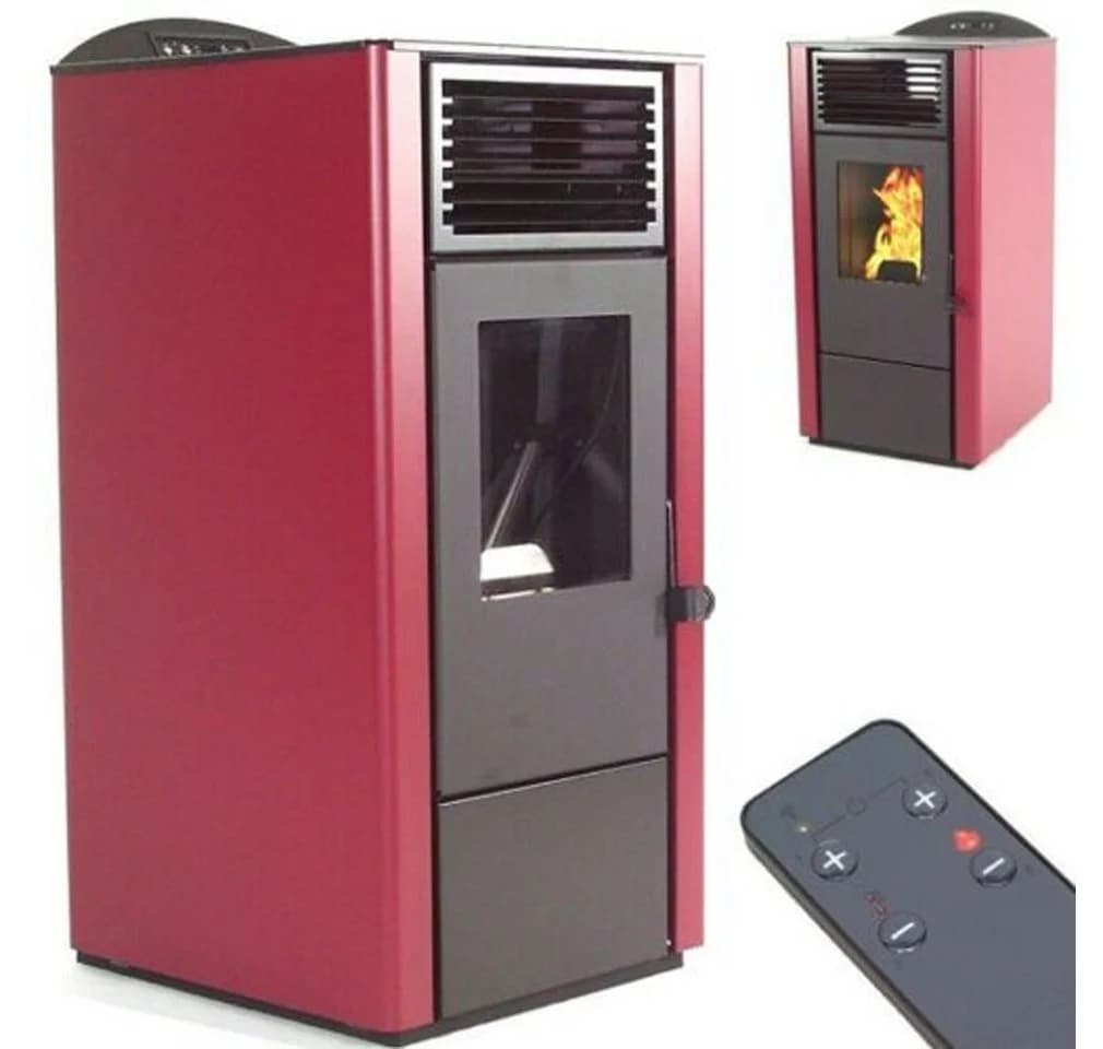 Apex Pelletofen 9,5kW Pelletkamin Pelletheizung Kaminofen A+ 56303 - Bild 2